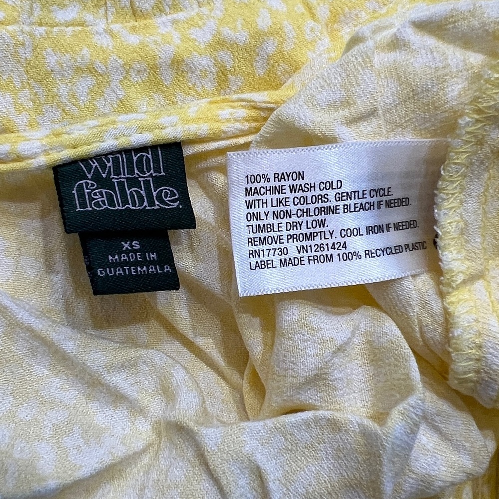 Wild Fable Yellow & White Floral Print Shorts Romper - Picture 6 of 9
